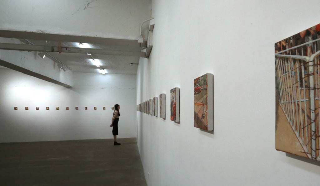 Portraits From Behind, a solo exhibition by artist Chow Chun-fai at Gallery Exit in Aberdeen. Photo: Jonathan Wong