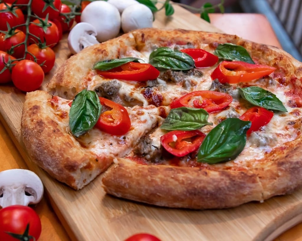 The meatball pizza at Dough Bros in Happy Valley. Photo: The Pizza Project