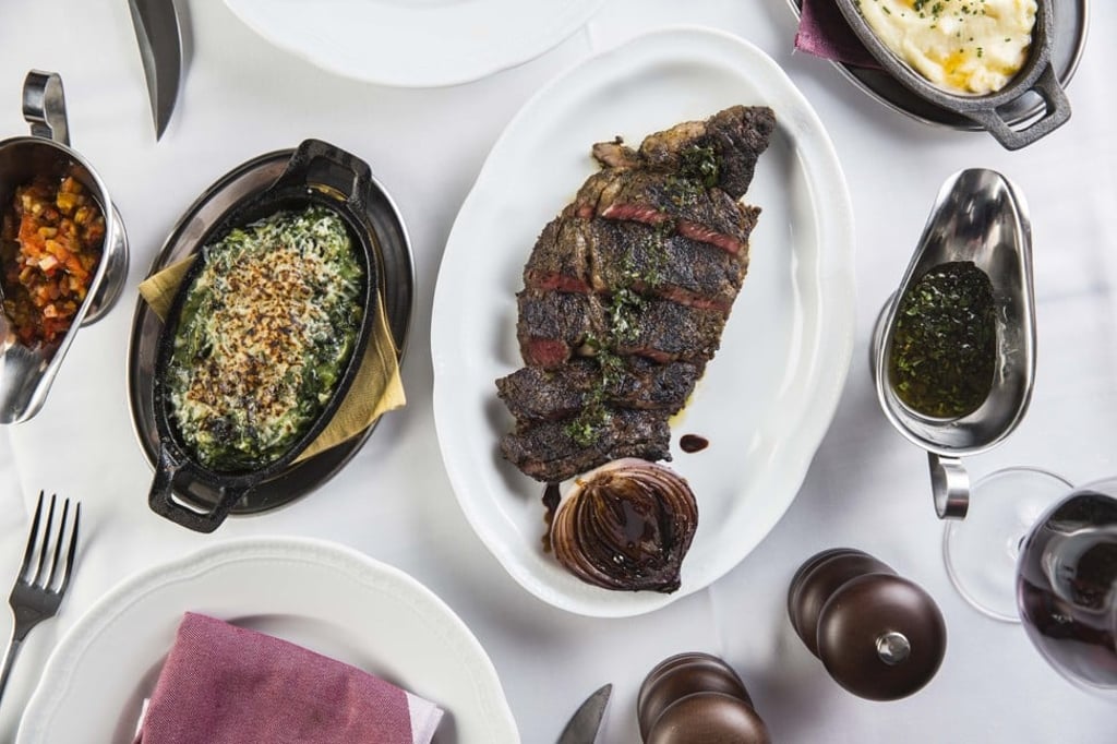 Black Angus steaks with cuts including tenderloin, rib-eye and T-bone are on offer, with side dishes.