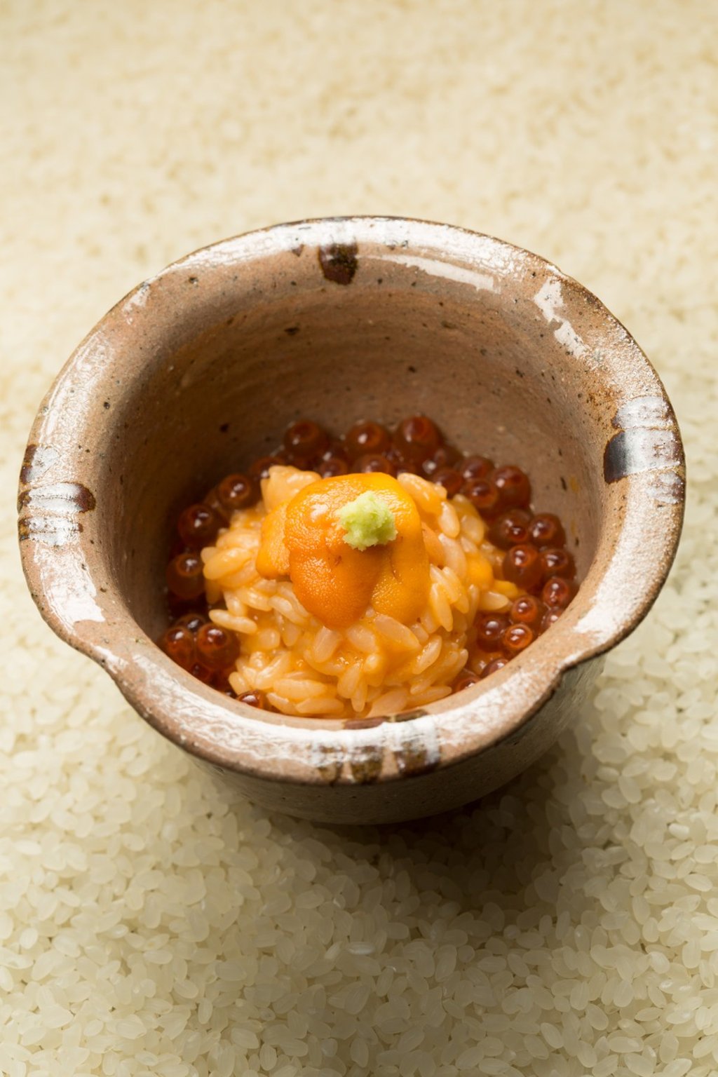 Uni and rice. Uni and rice.