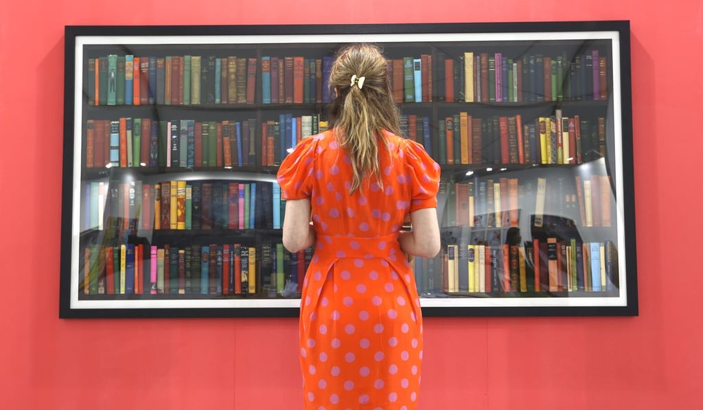 Phil Shaw’s artwork Big Fiction is seen at Art Central 2015. Photo: Sam Tsang