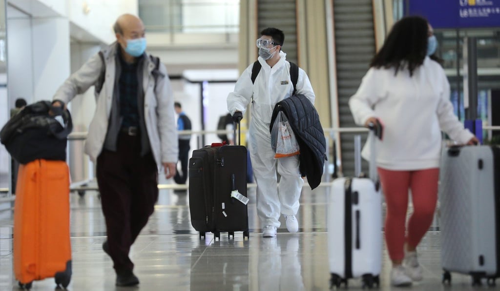 Travellers at the arrival hall of the Hong Kong International Airport. Photo: Winson Wong