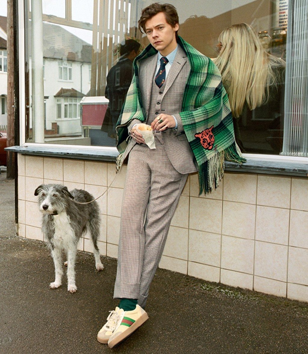Harry Styles recently revealed being accosted at knifepoint. Photo: Gucci