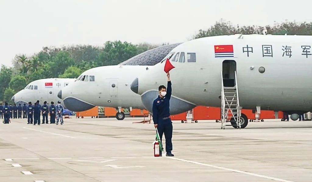 The anti-submarine exercise involved two aircraft from the PLA Navy. Photo: Handout