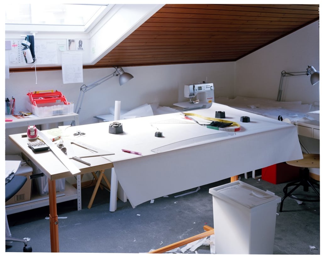 Local seamstresses finish each piece of garment in the most traditional way.