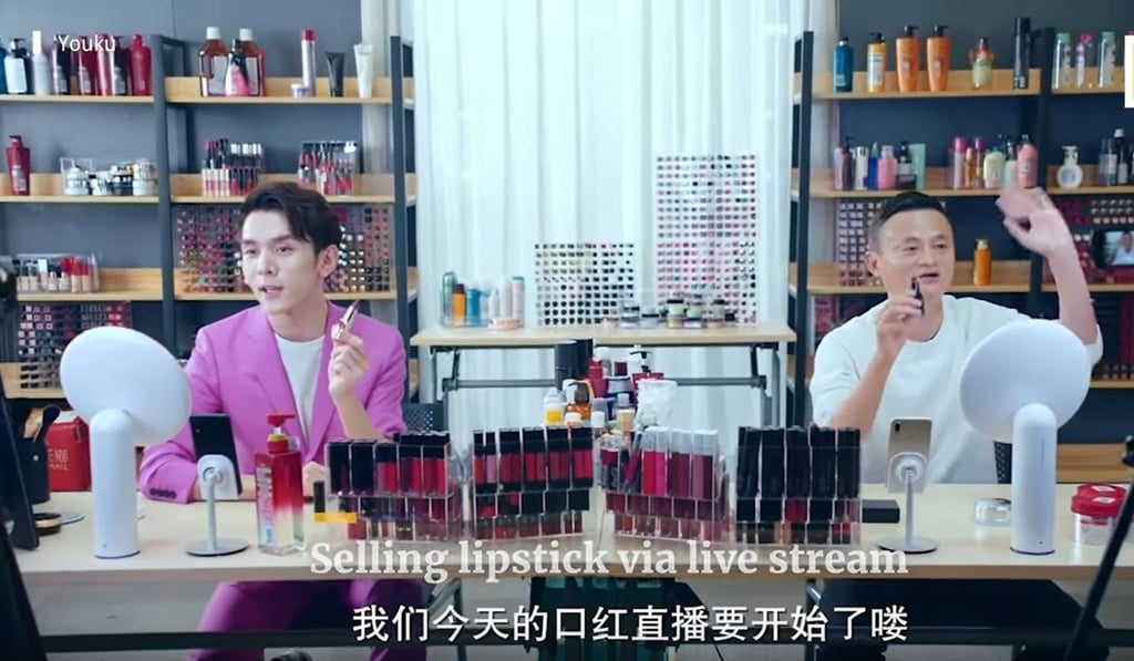 Li Jiaqi, with Alibaba’s Jack Ma, managed to generate more than 1 billion yuan (US$145 million) of sales. Photo: Youku