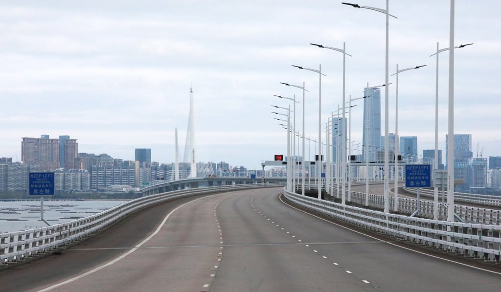 The road to the Shenzhen Bay Port in Hong Kong. Photo: Felix Wong