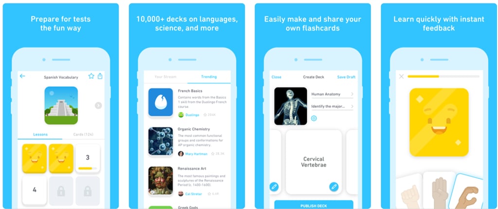 Screenshot of Tinycards on the App Store. Photo: App Store