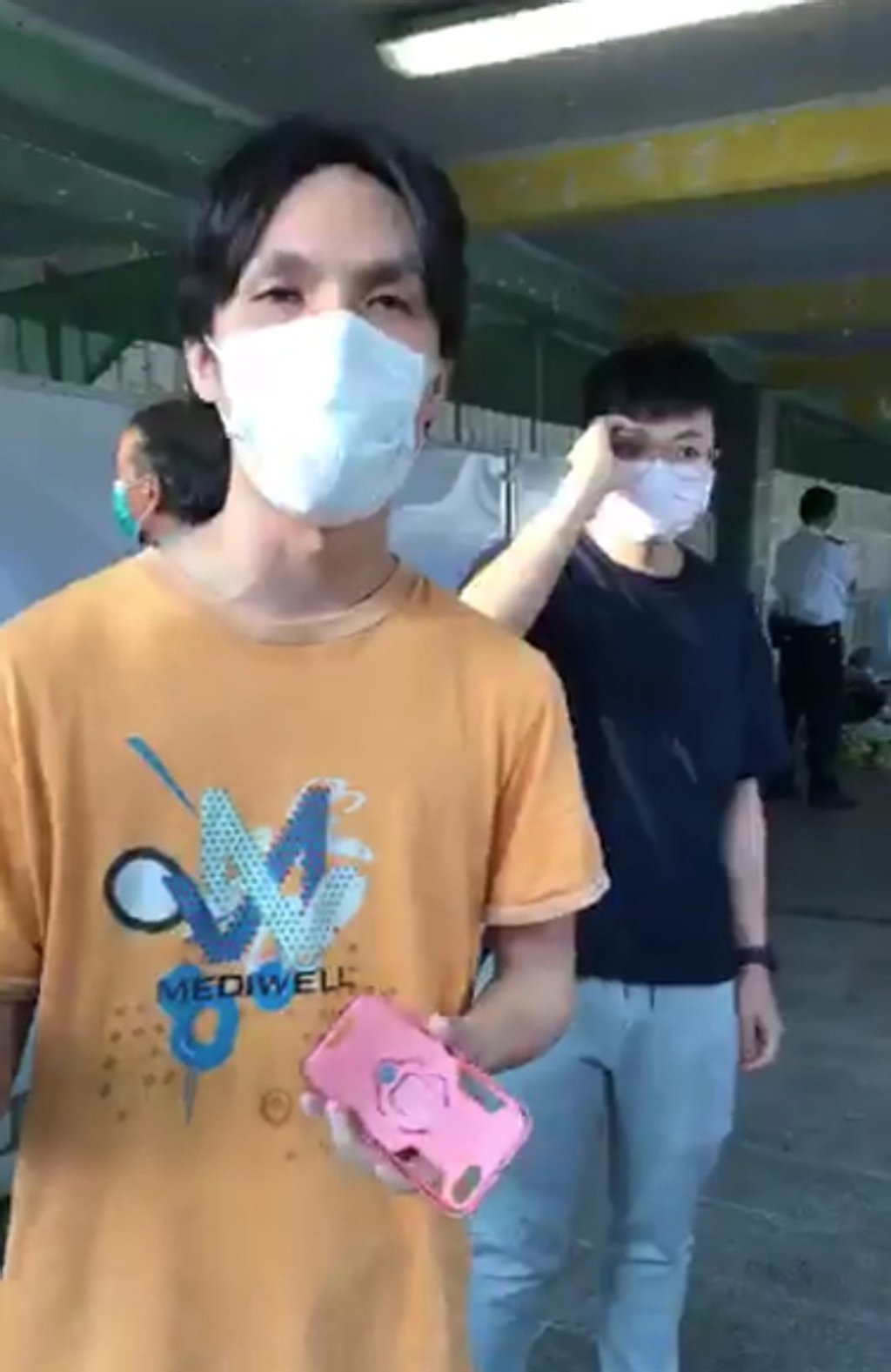 Hendrick Lui (left) and Wong Ka-ho had tried to intervene after trouble flared. Photo: Handout