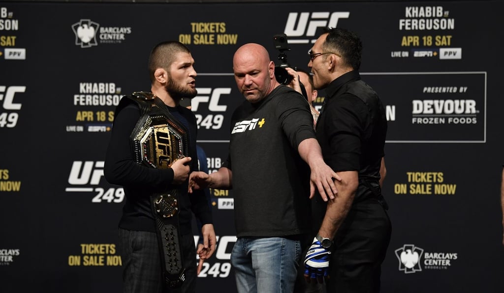 Khabib Nurmagomedov versus Tony Ferguson in a ‘closed door’ fight? Is this madness or brilliant? Photo: Jeff Botari/Zuffa LLC