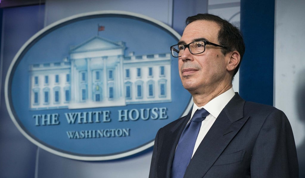 US Treasury Secretary Steven Mnuchin said the 3.28 million first-time jobless claims filed last week did not reflect the impact of the US$2 trillion stimulus package. Photo: Bloomberg US Treasury Secretary Steven Mnuchin said the 3.28 million first-time jobless claims filed last week did not reflect the impact of the US$2 trillion stimulus package. Photo: Bloomberg