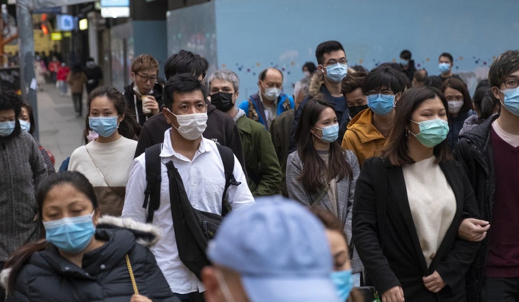 Pedestrians in masks in Mong Kok. Photo: Sun Yeung