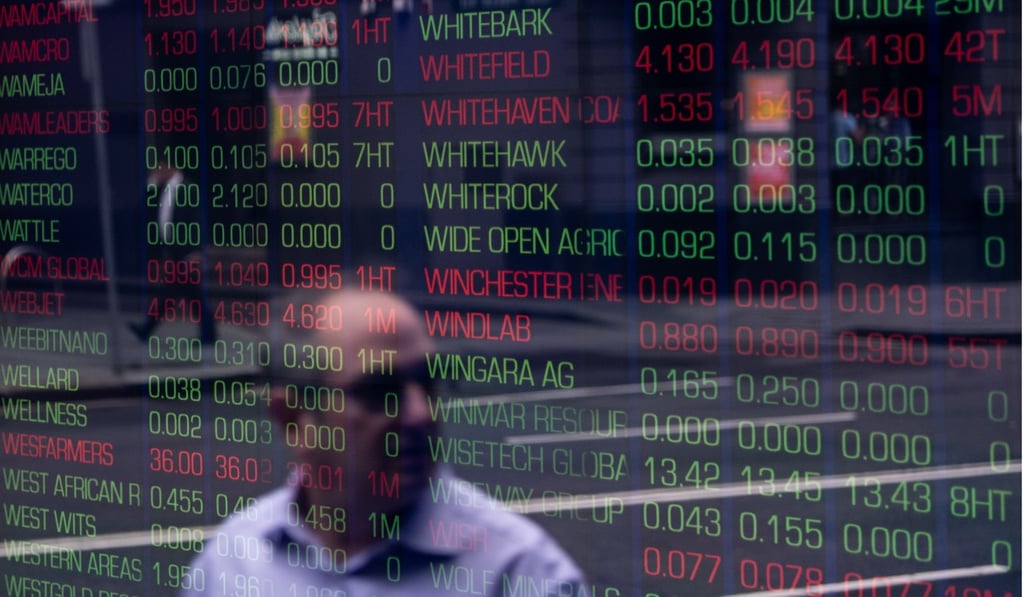 Digital market boards at the Australian Stock Exchange in Sydney. Photo: EPA