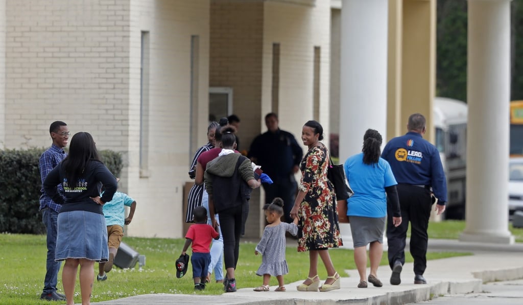 Congregants arrive at the Life Tabernacle Church in Central. Photo: AP Photo