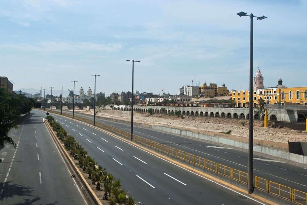 Deserted streets in Lima. Peru has recorded 950 coronavirus infections and 18 related deaths. Photo: EPA Deserted streets in Lima. Peru has recorded 950 coronavirus infections and 18 related deaths. Photo: EPA