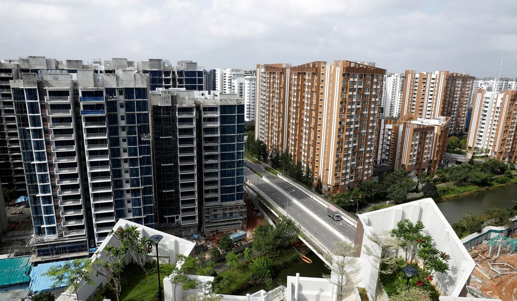 A view of private flats being built next to a public housing estate in Singapore. Photo: Reuters