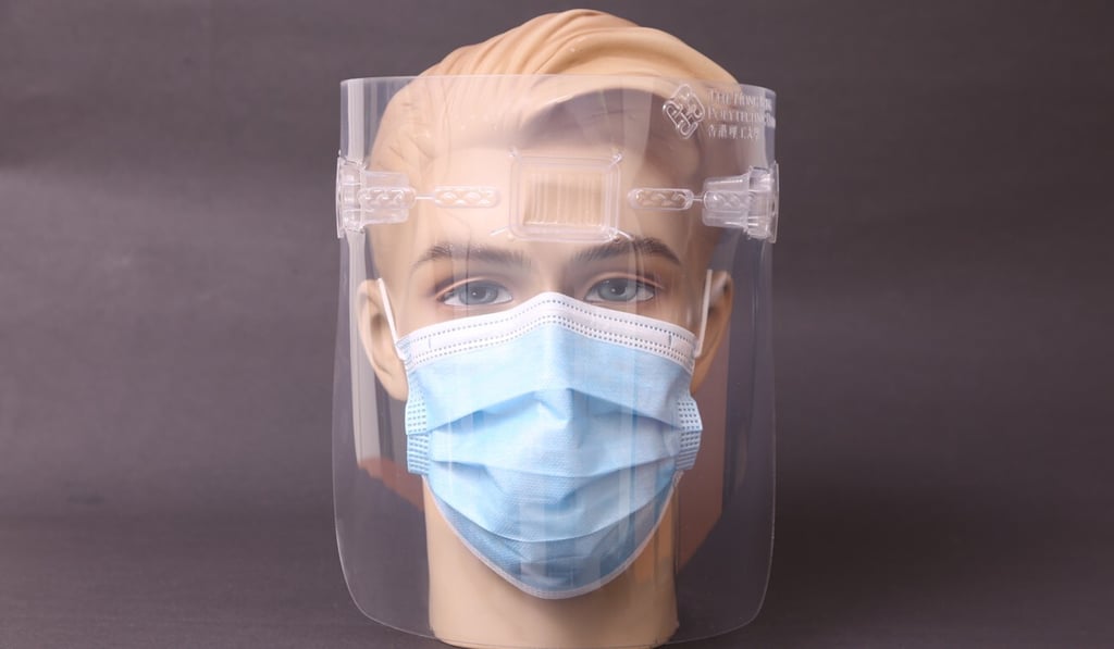 Polytechnic University is to make two types of face shield. Photo: PolyU