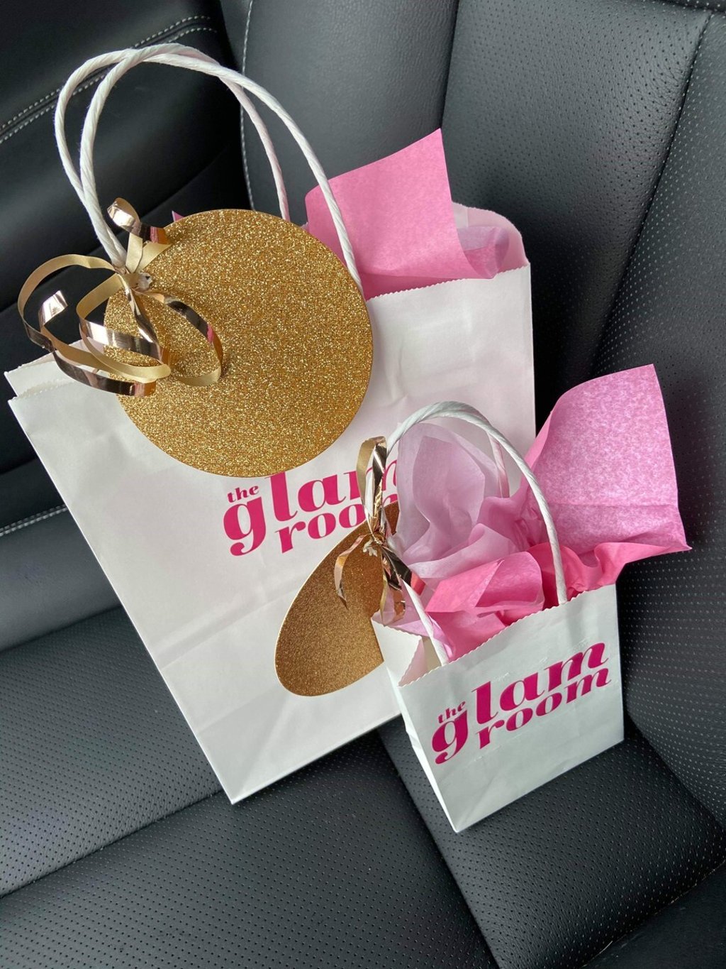 Lauren Cooper of The Glam Room drops off hair products for clients. Lauren Cooper of The Glam Room drops off hair products for clients.