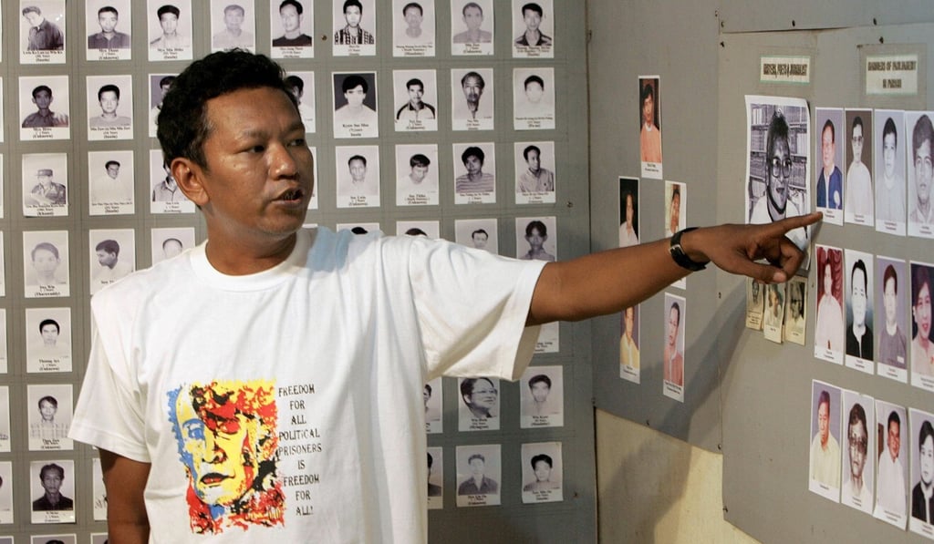 Former political prisoner Bo Kyi talks about his experiences in this 2007 file photo. Photo: AFP Former political prisoner Bo Kyi talks about his experiences in this 2007 file photo. Photo: AFP