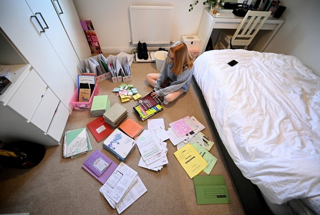 Some students are revising at home for exams that have been postponed; others already know they won’t have exams and are waiting on teachers to decide their grades. Photo: Getty Images Some students are revising at home for exams that have been postponed; others already know they won’t have exams and are waiting on teachers to decide their grades. Photo: Getty Images