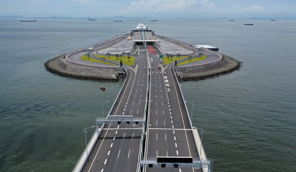 An aerial view of the Hong Kong side of the Hong Kong-Zhuhai-Macau Bridge. Photo: Martin Chan