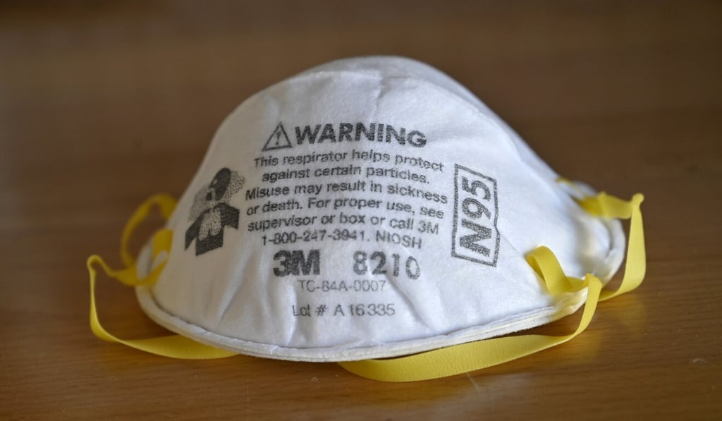 A 3M model 8210 N95 particulate respirator mask. Photo: David Becker/Zuma Wire