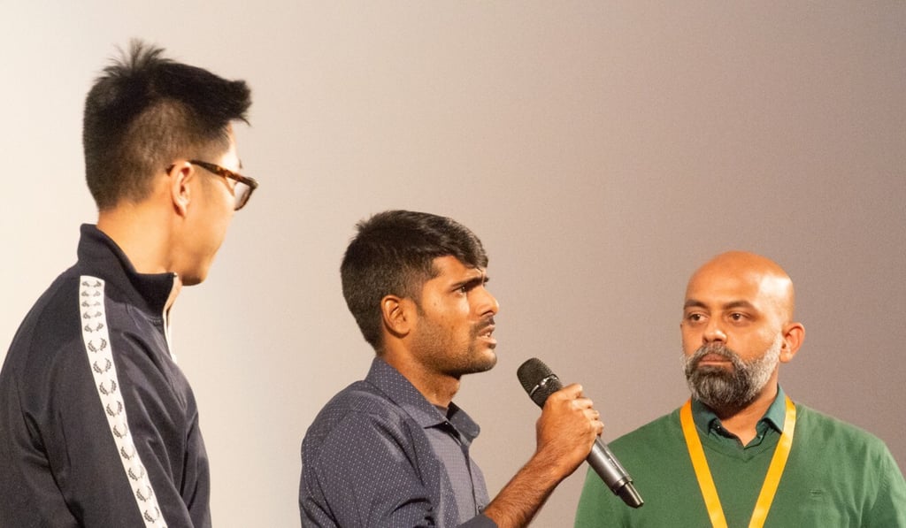 Feroz (centre) at a Q&A session at the Berlinale screening of I Dream of Singapore. Photo: I Dream of Singapore Feroz (centre) at a Q&A session at the Berlinale screening of I Dream of Singapore. Photo: I Dream of Singapore
