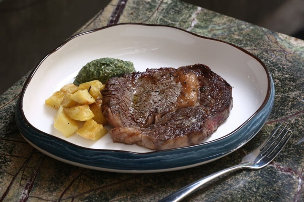 Pan-seared Fassona beef rib-eye at LucAle. Photo: Jonathan Wong
