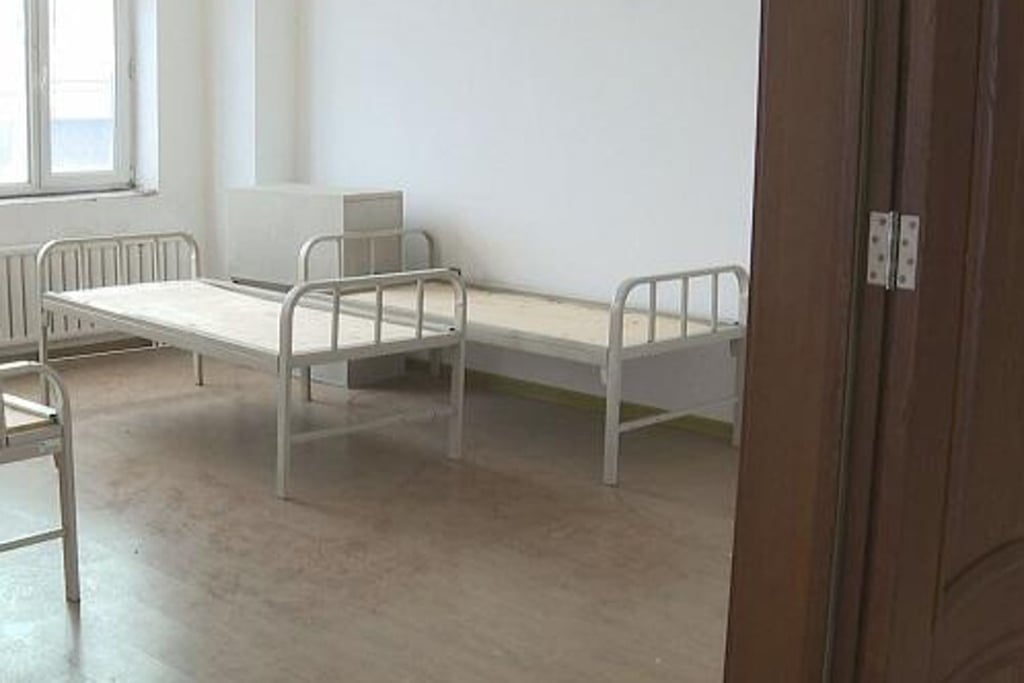 The converted hospital in Suifenhe is to treat an influx of Covid-19 cases. Photo: Handout