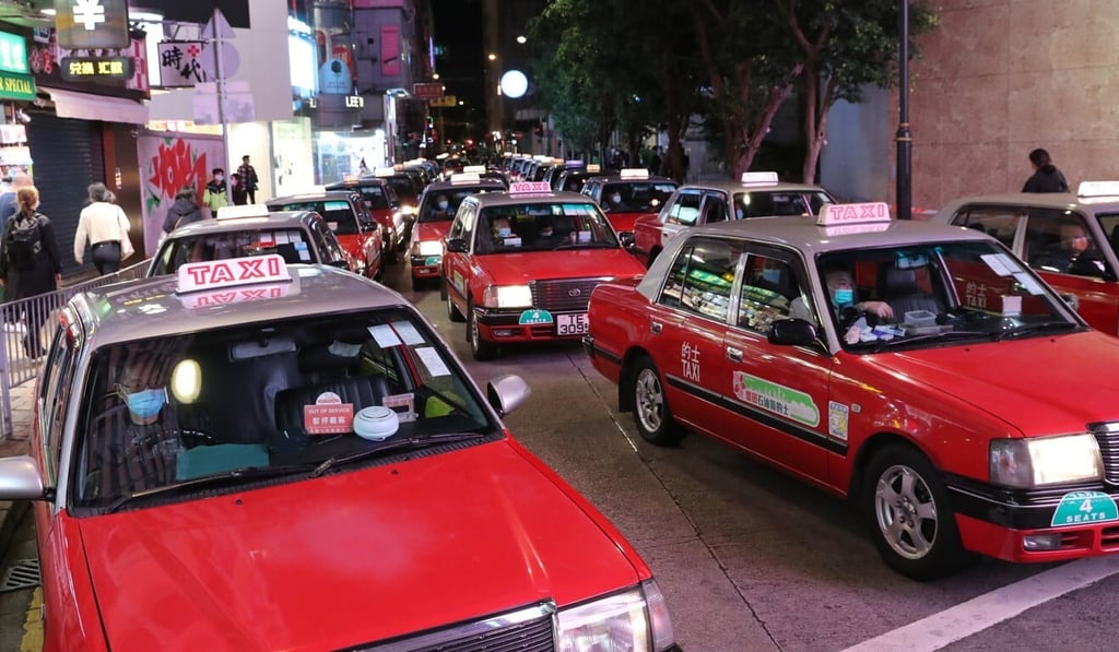 Taxi drivers in to Hong Kong are to receive subsidies from the government as part of its coronavirus relief package. Photo: Edmond So