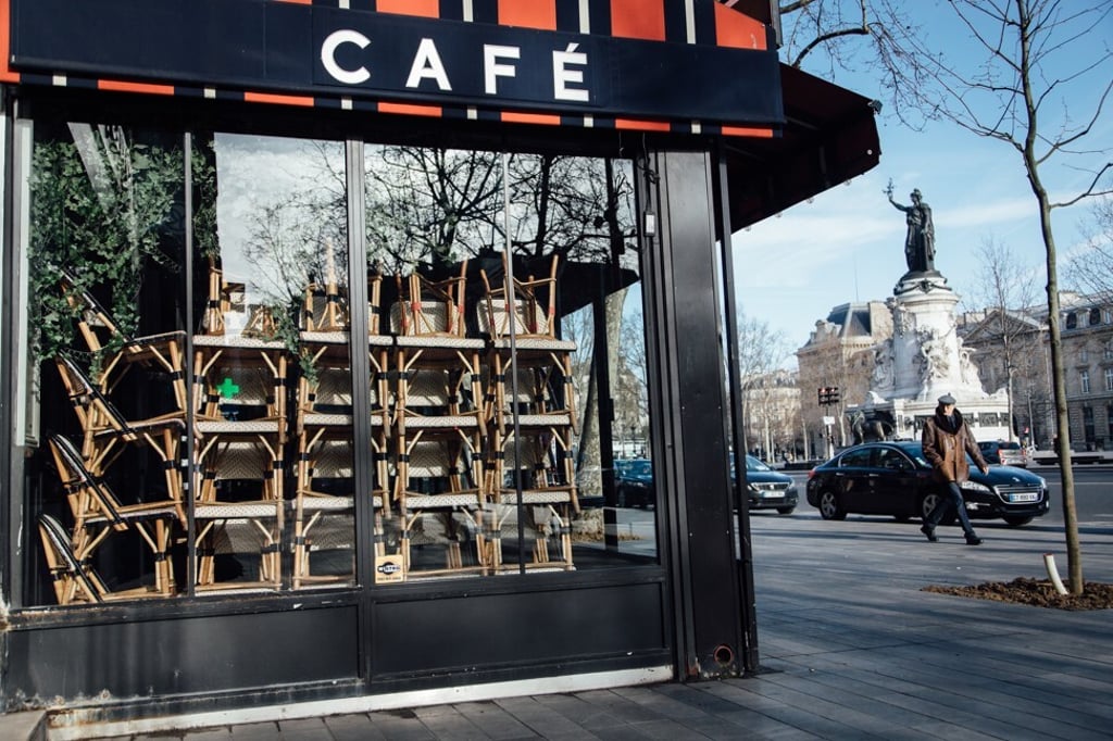 France closed non-essential businesses on March 14. Photo: Cyril Marcilhacy/Bloomberg