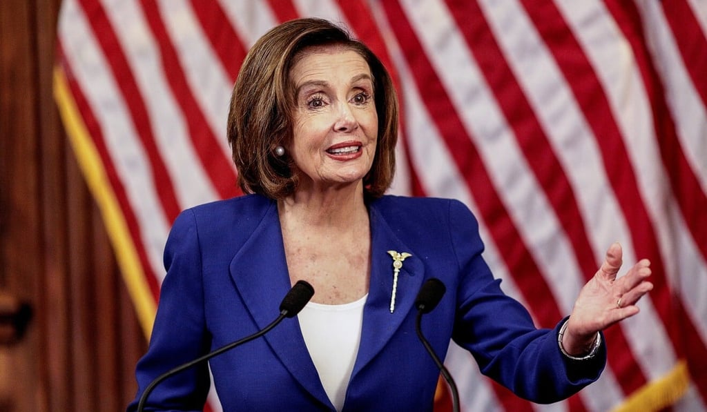 US House Speaker Pelosi speaks at the US Capitol in March. Photo: Reuters US House Speaker Pelosi speaks at the US Capitol in March. Photo: Reuters