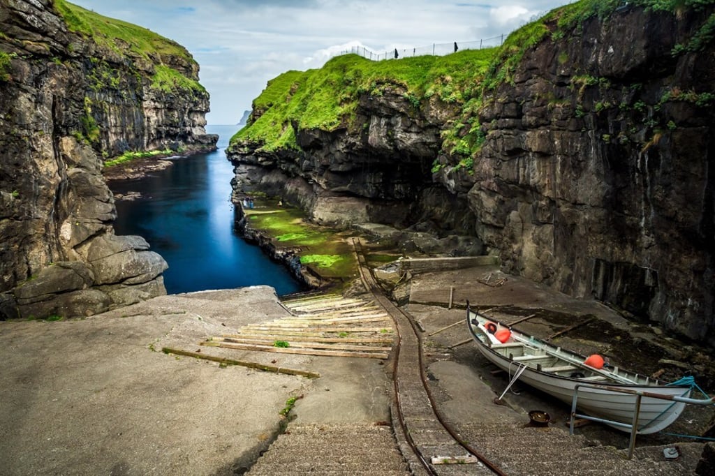 Gjogv gorge harbour, in the Faroe Islands. Photo: Shutterstock Gjogv gorge harbour, in the Faroe Islands. Photo: Shutterstock