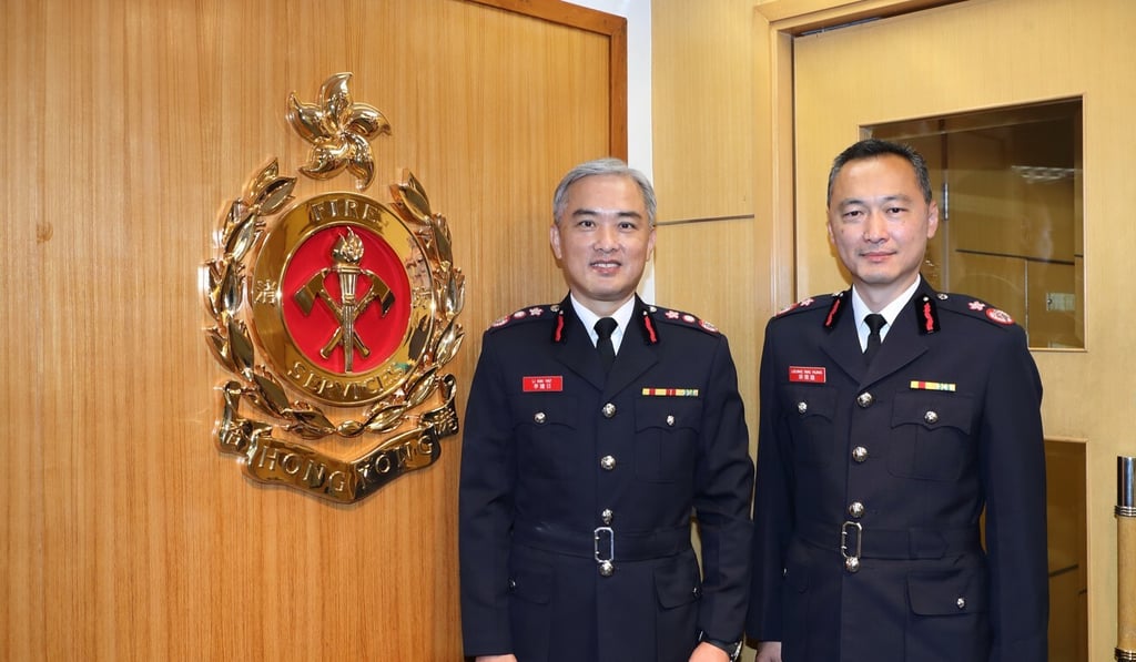 Daryl Li (left) with his successor Joseph Leung. Photo: SCMP