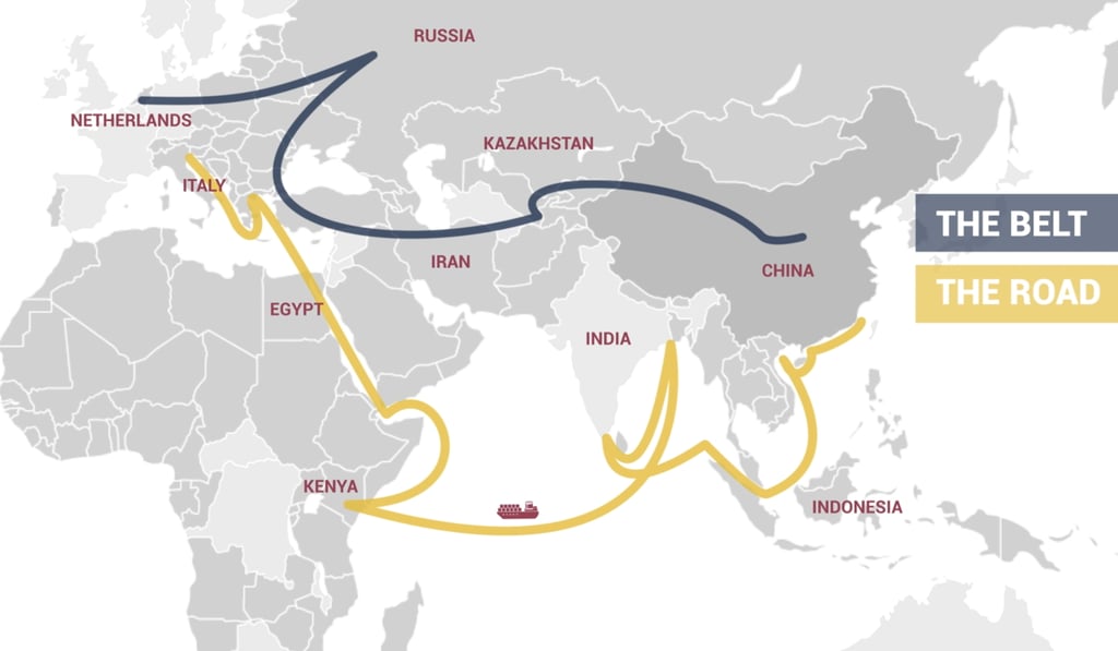 China’s Belt and Road Initiative, inspired by the ancient Silk Road trading route, features overland and maritime routes across Asia, Europe and Africa and is expected to significantly influence global economic development in the coming decades.