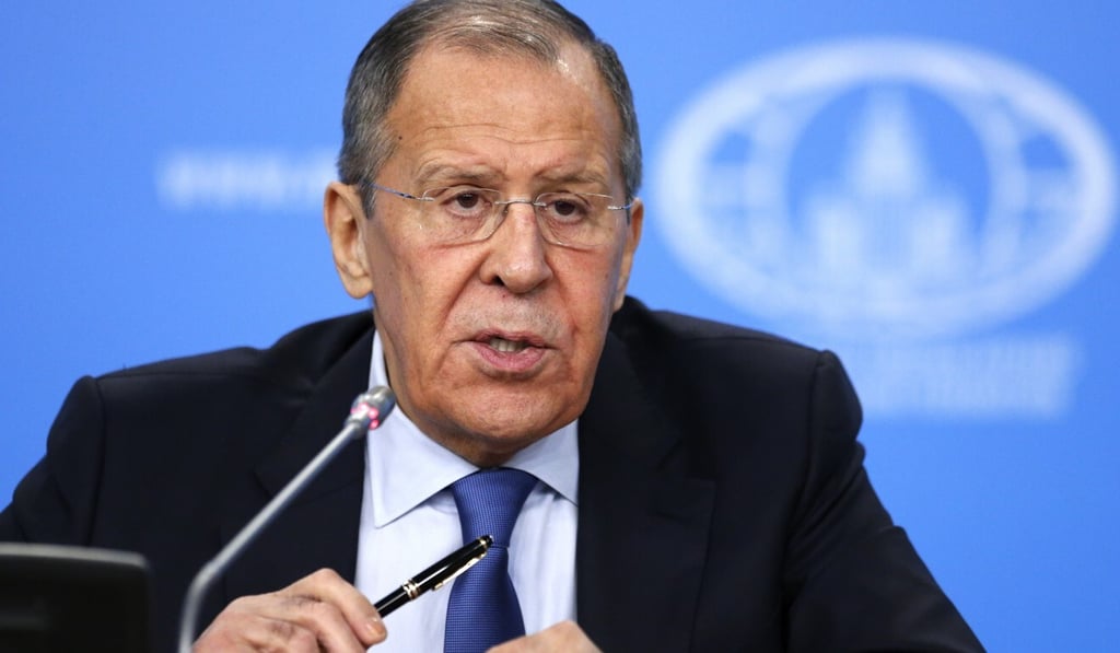 Russian Foreign Minister Sergey Lavrov speaks during a news conference in Moscow in January. Photo: AP Russian Foreign Minister Sergey Lavrov speaks during a news conference in Moscow in January. Photo: AP