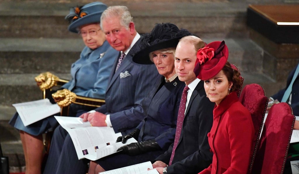 The queen, Prince Charles, the Duchess of Cornwall, Prince William and the Duchess of Cambridge. Photo: AFP