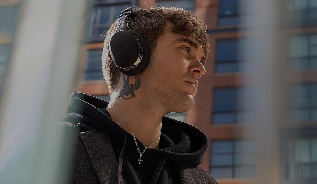 Gabriel Kane Day-Lewis at the MB01 headphone launch in New York event. Photo: handout Gabriel Kane Day-Lewis at the MB01 headphone launch in New York event. Photo: handout