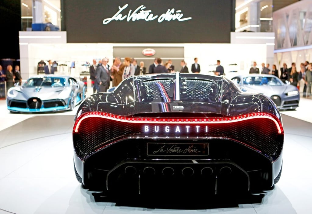 A Bugatti La Voiture Noire unveiled at the 89th Geneva International Motor Show in 2019. Photo: Reuters