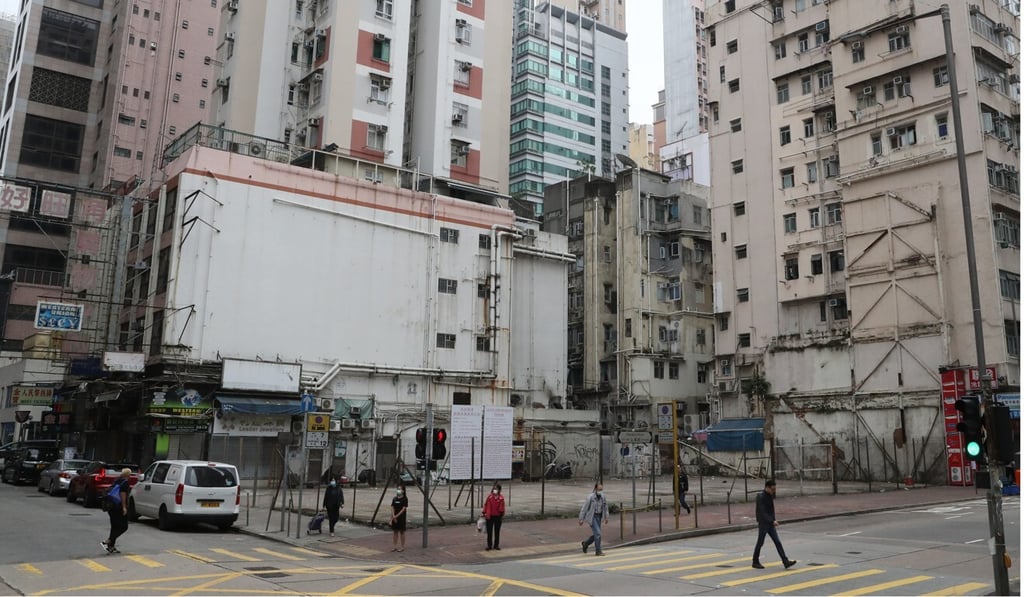 The residential plot in Mong Kok. Its estimated valuation has been cut by between 10 per cent and 20 per cent. Photo: Edmond So The residential plot in Mong Kok. Its estimated valuation has been cut by between 10 per cent and 20 per cent. Photo: Edmond So