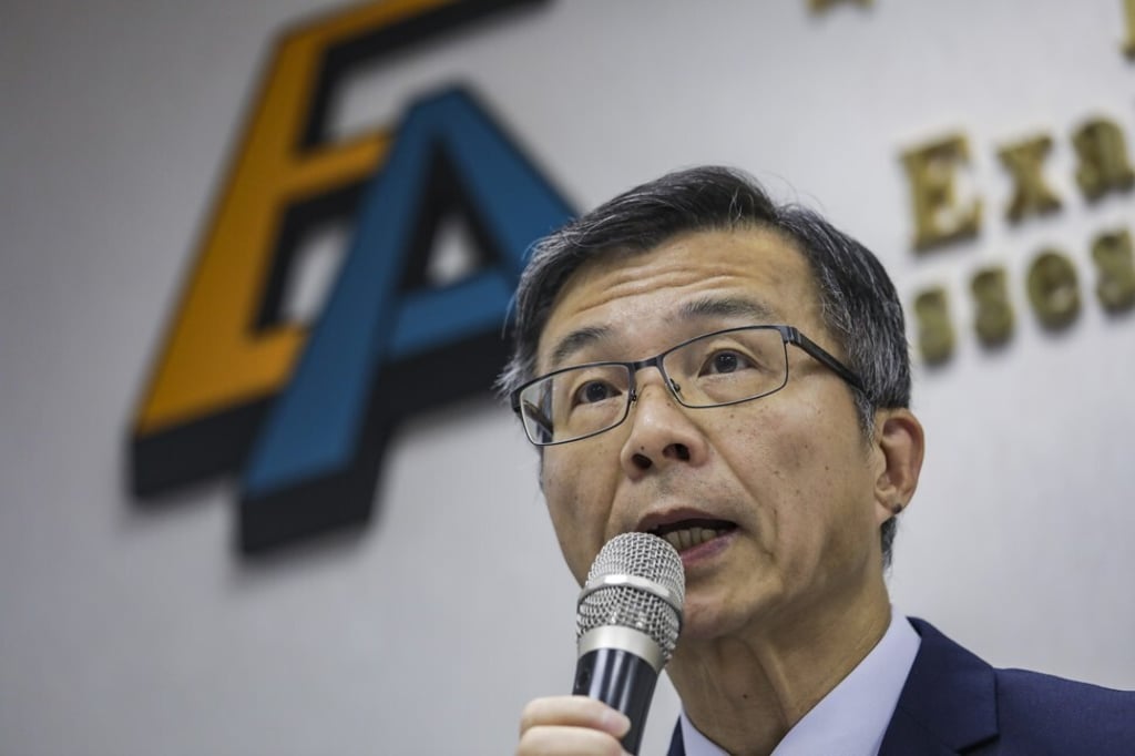 So Kwok-sang, secretary general of the Hong Kong Examinations and Assessment Authority, at a press conference in July 2019. Photo: Tory Ho