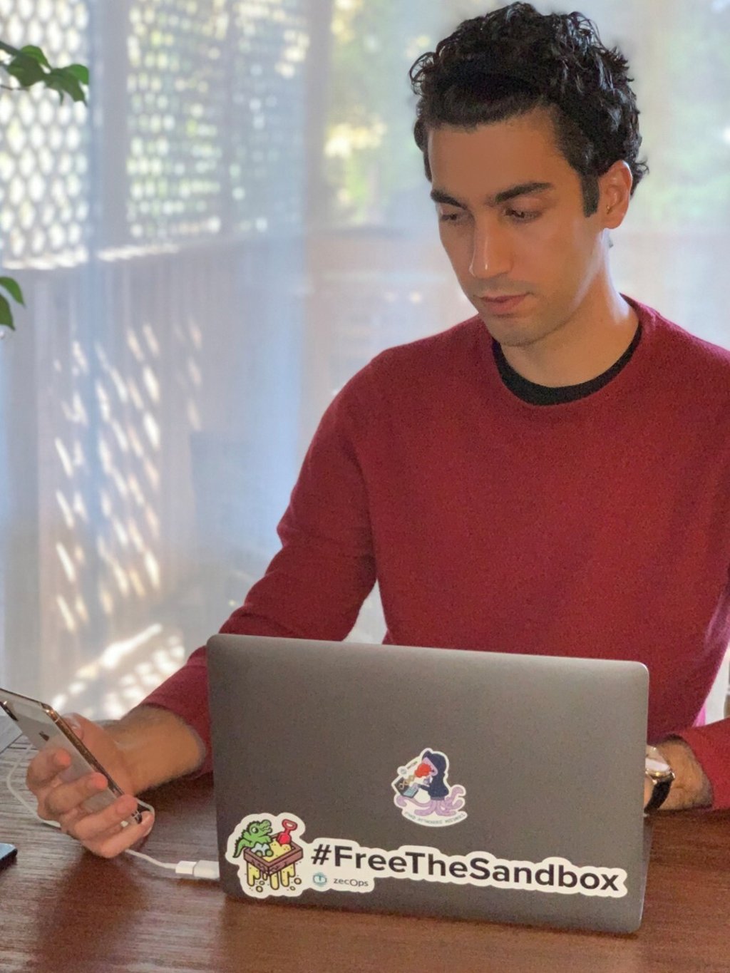 ZecOps CEO Zuk Avraham works in San Francisco, California, on Tuesday. Photo: Zuk Avraham via Reuters