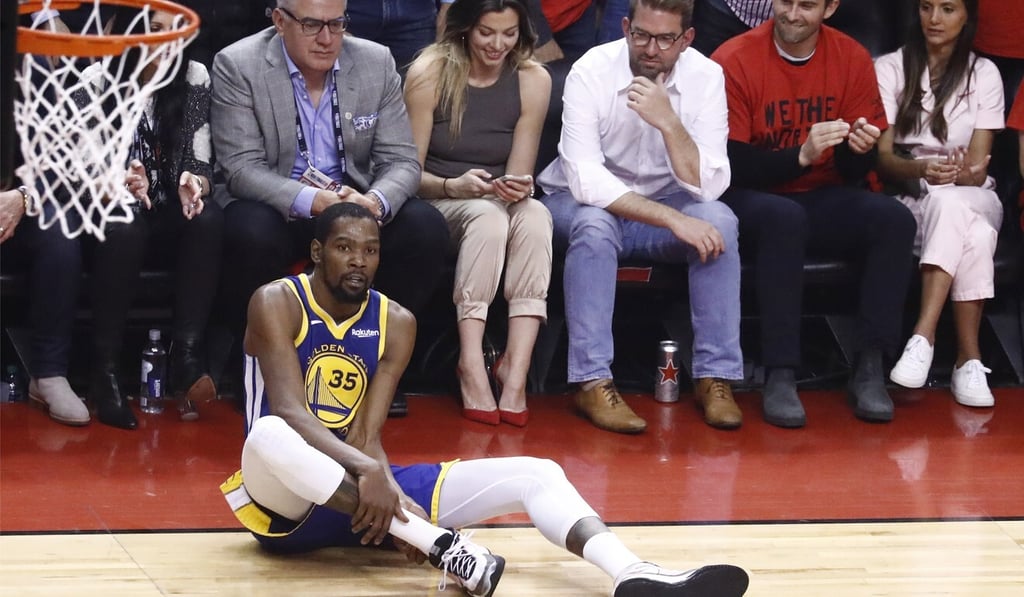 Kevin Durant has not played since injuring his Achilles, but now no one else is playing either. Photo: EPA