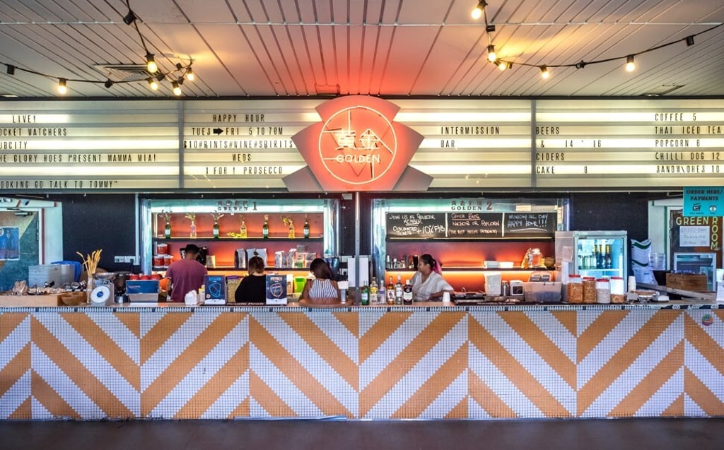 The Intermission bar at The Projector independent cinema in Singapore. The Intermission bar at The Projector independent cinema in Singapore.