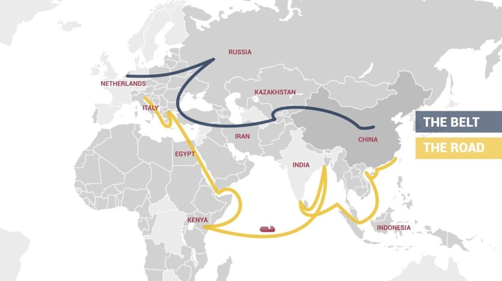 Belt and Road Illustration by SCMP