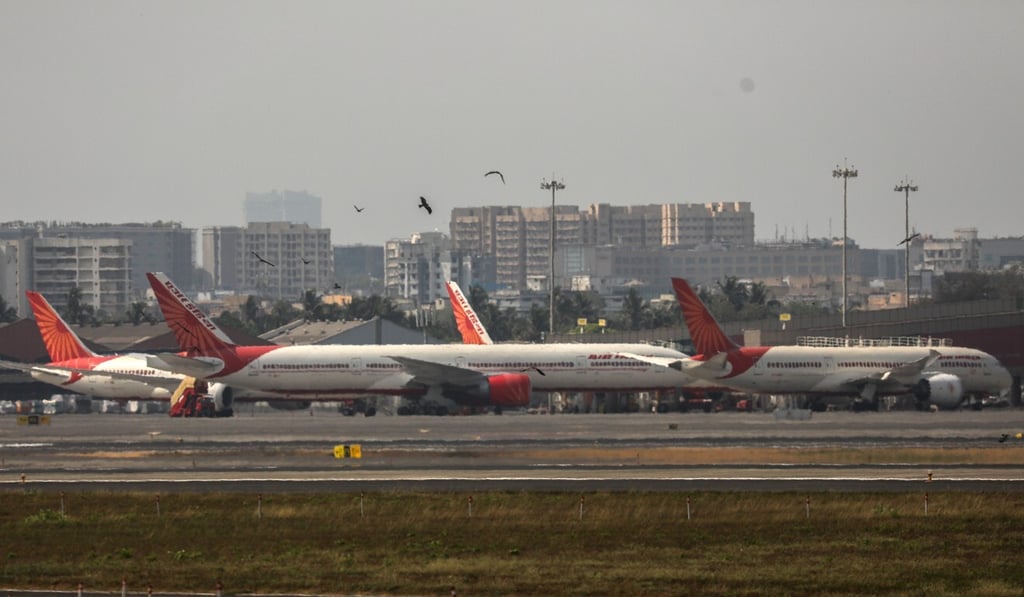 Air India aircraft sit on the tarmac at Chhatrapati Shivaji Maharaj International Airport in Mumbai amid the lockdown. Photo: EPA