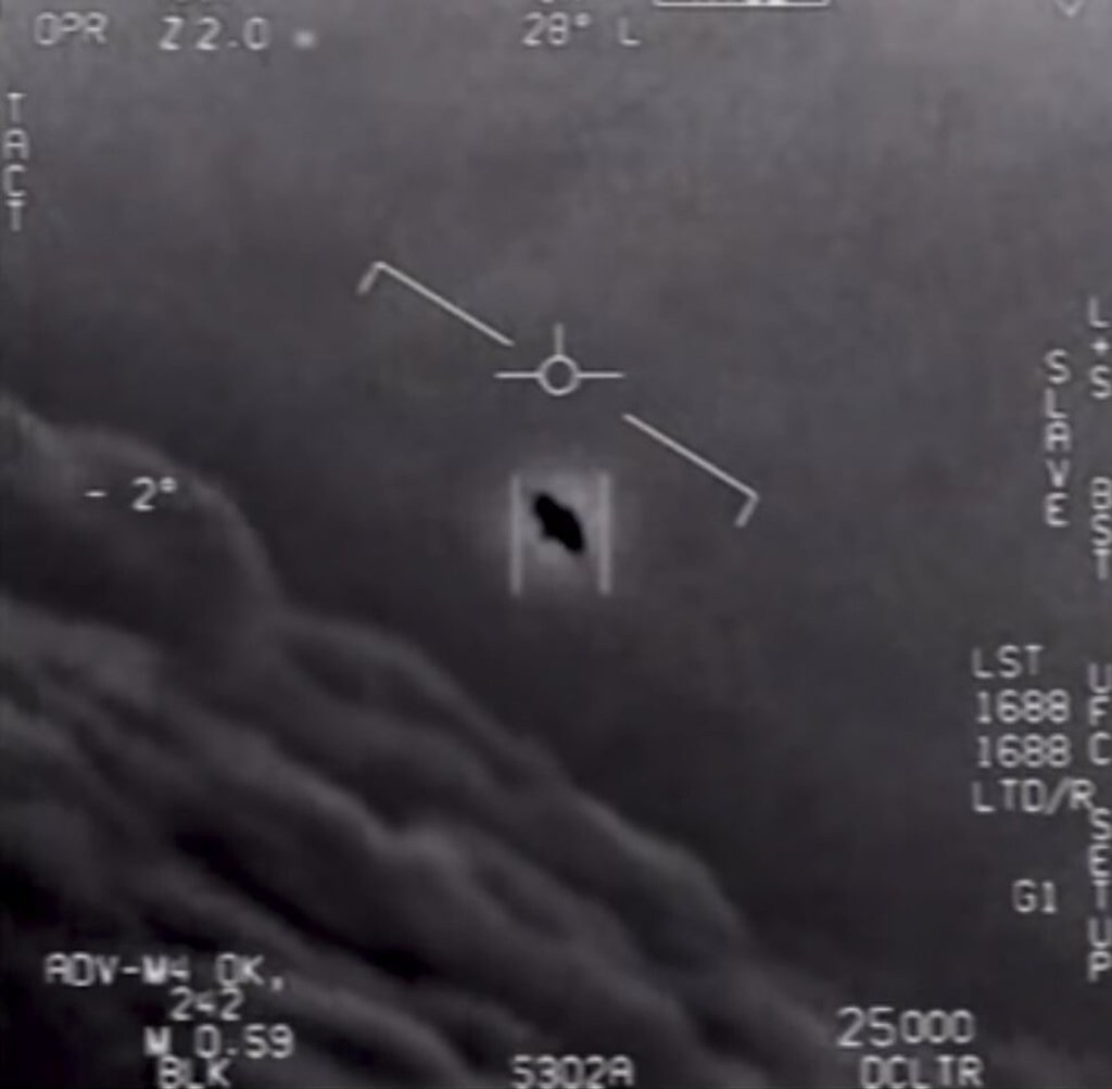 A still from an unclassified video taken by US Navy pilots shows an encounter with ‘unidentified aerial phenomena’. Photo: Handout / AFP A still from an unclassified video taken by US Navy pilots shows an encounter with ‘unidentified aerial phenomena’. Photo: Handout / AFP
