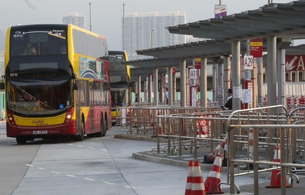 Empty stands at the Hong Kong border crossing facility for the Hong Kong-Zhuhai-Macau Bridge on 27 April 2020. Photo: Edmond So