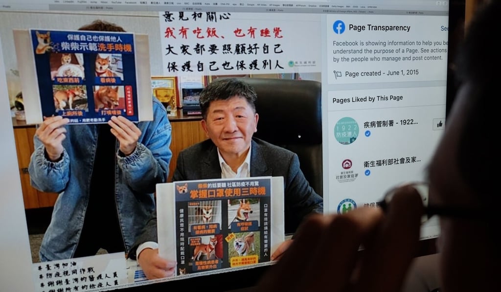 Chen’s daily briefings have become must-see events for many Taiwanese. Photo: AFP