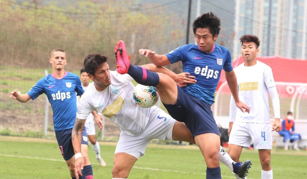 BC Rangers (in white), playing in the Sapling Cup against Kitchee, will not complete the season. Photo: Chan Kin-wa
